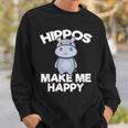Hippo Hippopotamus Hippo Lovers Cute Baby Hippopotamus Sweatshirt Gifts for Him
