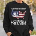 Honor The Fallen Thank The Living Veteran Military Men Women Sweatshirt Graphic Print Unisex Gifts for Him