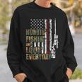 Hunting Fishing Loving Everyday American Deer Hunter Patriot Sweatshirt Gifts for Him