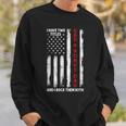 I Have Two Titles Dad And Bonus Dad Men Usa Flag Step Dad Sweatshirt Gifts for Him