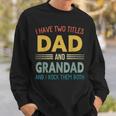 I Have Two Titles Dad And Grandad Vintage Fathers Day Sweatshirt Gifts for Him