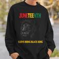 I Love Being A Black King Dad Fathers Day Lion Juneteenth Sweatshirt Gifts for Him
