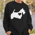 I Love My Scottish TerrierWith Love Heart Sweatshirt Gifts for Him