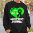 I Wear Green For Gastroparesis Awareness Mom Dad Men Women Sweatshirt Graphic Print Unisex Gifts for Him