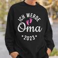 Ich Werde Oma 2023 Sweatshirt, Lustiges Oberteil mit Fußabdrücken Geschenke für Ihn