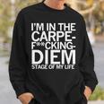 I’M In The Carpe Fucking Diem Stage Of My Life Sweatshirt Gifts for Him