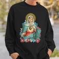 Immaculate Heart Of Mary Our Blessed Mother Catholic VintageSweatshirt Gifts for Him
