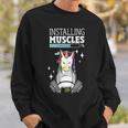 Installing Muscles Unicorn Gym Shirt Sweatshirt Geschenke für Ihn