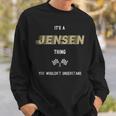Jensen Cool Last Name Family Names Sweatshirt Gifts for Him