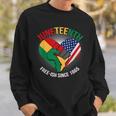 Junenth Free Ish Since 1865 Raised Fist Slavery Freedom Sweatshirt Gifts for Him