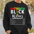 Junenth Men Black King Nutritional Facts Freedom Day Sweatshirt Gifts for Him