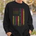 Juneteenth American Flag Free-Ish Since 1865 Black Pride Men Women Sweatshirt Graphic Print Unisex Gifts for Him