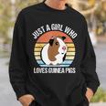 Just A Girl Who Loves Guinea Pigs Vintage Guinea Pig Sweatshirt Gifts for Him