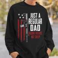 Just A Regular Dad Raising Wolves Not Sheep - Guns - On Back Sweatshirt Gifts for Him