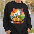 Kawaii Ramen Cat Japanese Neko Noodle Funny Vintage Anime V7 Men Women Sweatshirt Graphic Print Unisex Gifts for Him