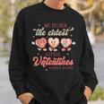 Labor And Delivery Tech L&D Valentines Day Groovy Heart Sweatshirt Gifts for Him