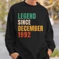 Legend Since December 1992 Retro 30Er Geburtstag Sweatshirt Geschenke für Ihn