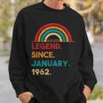 Legend Since Januar 1962 61 Geburtstag Geschenk Born In 1962 Sweatshirt Geschenke für Ihn