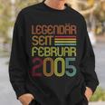 Legendär Seit Februar 2005 Geschenk 18 Geburtstag Sweatshirt Geschenke für Ihn