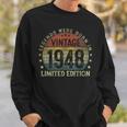 Legenden 1948 Geburtstag Sweatshirt, 75 Jahre Mann| Jubiläums Tee Geschenke für Ihn