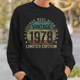 Legenden 1978 Geburtstags-Sweatshirt, Einzigartiges 45. Geburtstagsgeschenk Geschenke für Ihn