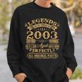 Legenden 2003 Geboren Sweatshirt, 20. Geburtstag Mann V2 Geschenke für Ihn