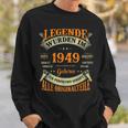 Legenden Wurden Im 1949 Geboren 74 Geburtstag 74 Jahre Sweatshirt Geschenke für Ihn