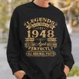 Legends Born In 1948 Vintage 75Th Birthday 75 Years Old V2 Sweatshirt Gifts for Him Legends Born In 1948 Vintage 75Th Birthday 75 Years Old V2 Sweatshirt Gifts for Him