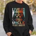 Leveling Up To Uncle 2023 Vintage Promoted To Uncle Est 2023 Sweatshirt Gifts for Him