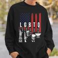 Lgbtq Liberty Guns Bible Trump Bbq Usa Flag Vintage Sweatshirt Gifts for Him