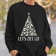 Lets Get Lit Weihnachtsbaum Geschenke Lebkuchen Schneemann Sweatshirt Geschenke für Ihn