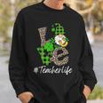 Love Teacher Life Gnomies St Patricks Day Gnome Shamrock Sweatshirt Gifts for Him