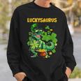 Luckysaurus Irish Leprechaun DinosaurRex St Patricks Day Sweatshirt Gifts for Him