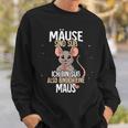 Lustiges Mäuse-Motiv Sweatshirt, Ich bin eine Maus Spruch, Schwarz Geschenke für Ihn