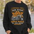Lustiges Motorrad Sweatshirt für Herren, Achtung Alter Biker Opa Geschenke für Ihn