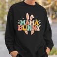 Mama Bunny Retro Groovy Bunny Mom Mommy Happy Easter Day Sweatshirt Gifts for Him