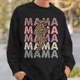 Mama Lightning Bolt Leopard Cheetah Mama Mini Matching  Men Women Sweatshirt Graphic Print Unisex Gifts for Him