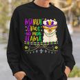 Mardi Gras No Prob Llama Alpaca Funny Carnival Party Girls Sweatshirt Gifts for Him