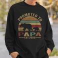 Mens Bear Promoted To Papa Est 2021 Vintage Fathers Day Gift Sweatshirt Gifts for Him