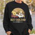 Mens Best Bulldog Dad Ever Vintage English Bulldog Puppy Lover Sweatshirt Gifts for Him