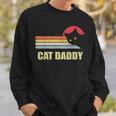Mens Cat Daddy Funny Vintage Style Cat Retro Distressed Sweatshirt Gifts for Him