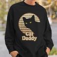 Mens Cat Daddy Vintage Eighties 80S Style Funny Cat Dad Retro Sweatshirt Gifts for Him
