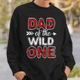 Mens Dad Of The Wild One Buffalo Plaid Fathers Day Gift Sweatshirt Gifts for Him