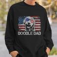 Mens Doodle Dad Goldendoodle Dog American Flag 4Th Of July Sweatshirt Gifts for Him