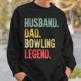 Mens Funny Vintage Bowling Men Husband Dad Legend Retro Sweatshirt Gifts for Him