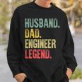 Mens Funny Vintage Husband Dad Engineer Legend Retro Sweatshirt Gifts for Him