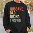 Mens Hiker Husband Dad Hiking Legend Vintage Funny Outdoor Sweatshirt Gifts for Him