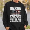 Mens I Am A Dad A Papaw And A Veteran Fathers Day Gift Sweatshirt Gifts for Him