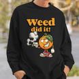 Mens Kiffen Grass Hashish Rabbit 420 Bong Gift Fun Weed Joint Sweatshirt Gifts for Him