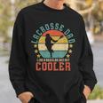 Mens Lacrosse Dad Vintage Funny Fathers Day Gift For Lax Daddy Sweatshirt Gifts for Him